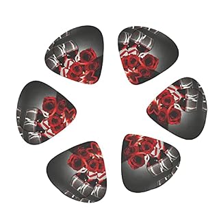 Ensemble de 12 médiators de guitare en verre à vin rouge rose et bougie pour guitare acoustique, guitare électrique… - Les Beatles, Paul McCartney, John Lennon, RIngo Starr, George Harrison Ensemble de 12 médiators de guitare en verre à vin rouge rose et bougie pour guitare acoustique, guitare électrique… – Image 2