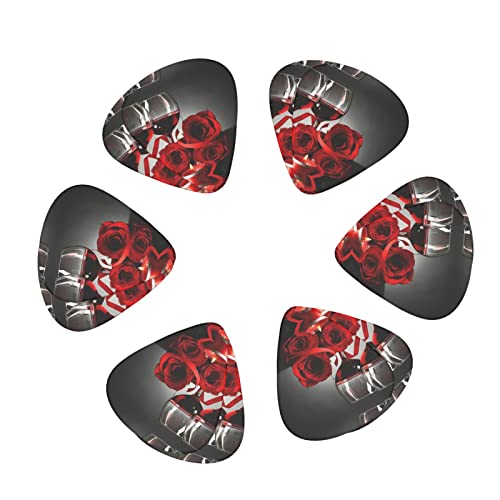 Ensemble de 12 médiators de guitare en verre à vin rouge rose et bougie pour guitare acoustique, guitare électrique… - Les Beatles, Paul McCartney, John Lennon, RIngo Starr, George Harrison Ensemble de 12 médiators de guitare en verre à vin rouge rose et bougie pour guitare acoustique, guitare électrique… – Image 3