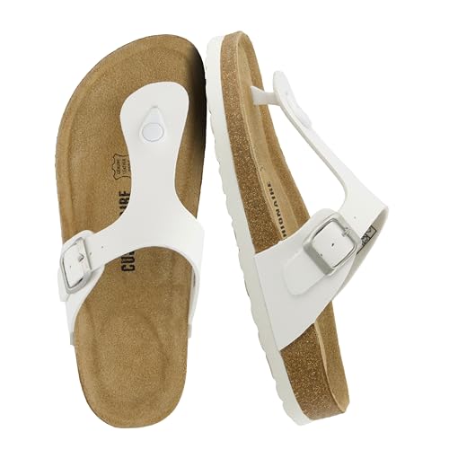 CUSHIONAIRE Women's Leah Cork Footbed Sandal With +Comfort