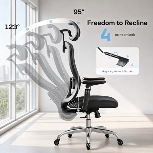 Image of HUANUO Ergonomic Office Chair with 6D Armrests and Adjustable Seat Depth