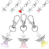 SHINEOFI Llavero de Alas de Ángel para Boda 8piezas en Aleación de Zinc Etiquetas y Bolsas Adecuado para Recuerdos y Regalos en Navidad y Fiestas Color Aleatorio
