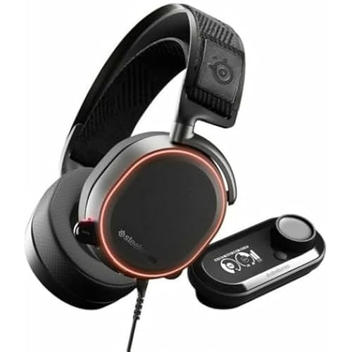 SteelSeries Arctis Pro + GameDAC Wired Gaming Headset - Certified Hi-Res Audio - Dedicated DAC and Amp - for PS5/PS4 and PC - Black