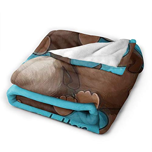 Carwayii Otter Blanket Otter Gifts Cute Throw Blanket Sea Otter Plush Blanket Soft Sherpa Lap Blanket For Birthday Gift Durable Blue Sofa Blanket Cozy Flannel Blanket For Office Home Bed -50''X60'' #TOP1