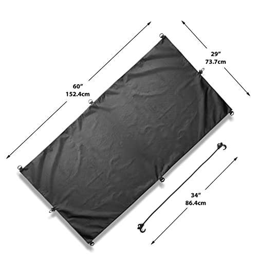 Bkhdesign 900D Kayak Cover - Thicker, Durable, Black, Waterproof Cockpit Cover for Outdoor Storage and Transport - Complete with 2 Distress Whistles - Image 3