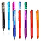 Tinta de gel borrable, punta: 0,7 mm, 8 colores brillantes se convierten en la garantía de su trabajo perfecto. Tinta no tóxica, libre de ácido, que no sangra, borrable con calor. El borrador está en la parte superior de la punta del bolígrafo. Estos bolígrafos escriben como bolígrafos de gel y borran como lápices.