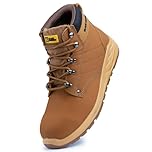Black Hammer Mens Work Tan Safety Boots Steel Toe Cap Durable and Comfortable Safety Boots for Men Ideal for Warehouse Industrial and Outdoor Work George (8 UK)