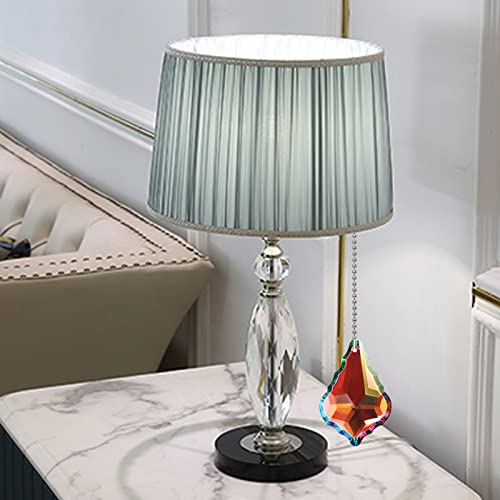 Image of Crystal Prisms Pull Chain Extension Light Fixtures Ceiling with Pull Chain Connectors Pendant Pack of 2