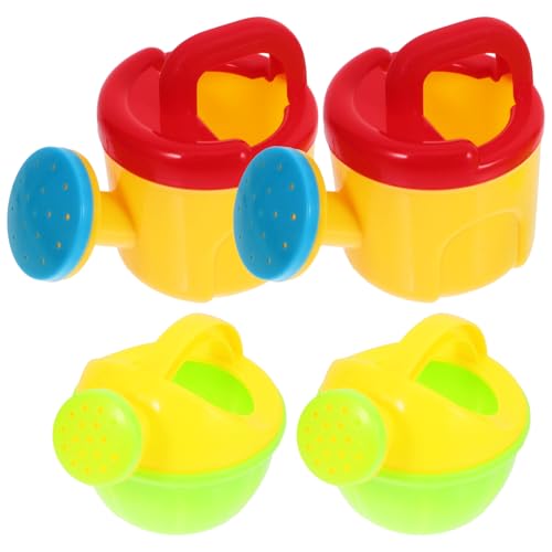 TOYANDONA 4 Pcs Kids Watering Can - Small Plastic Beach Toys Kids Gardening Set Watering Can for Kid Toddler Gardening Kit Garden Toys for Outdoor Beach Sand Toy Present (Color)