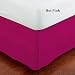 Fancy Collection Queen Size Easy Care Tailored Microfiber 14-inch Bed Skirt Solid Hot Pink