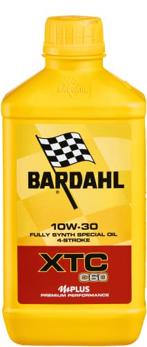 Bardahl - Olio Motore XTC C60 10W-30 per Moto 4 Tempi, Contrasta la Formazione dei Depositi Garantendo la Massima Pulizia del Motore, 100% Sintetico, 1 Litro