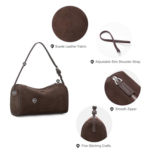 Sumrains Genuine Leather Crossbody Bag: Small Barrel Purse for Women by Sumrains - Used condition - Image 5