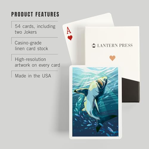 Baraja Poker Estilo Gran Tiburón Blanco 52 Cartas miniatura 3