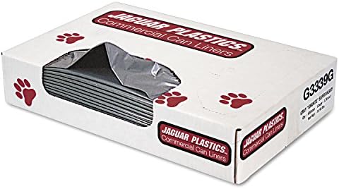 JAGG3339G Industrial Strength Commercial Can Liners, 33 gal, 1.3mil, Gray