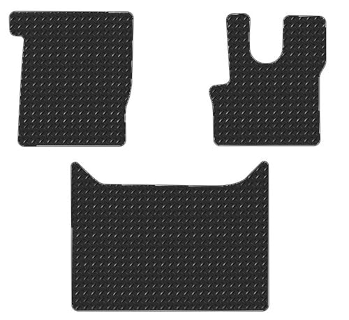 HITECH Tailored Chequered Rubber Truck Mats to fit DAF XF106 Automatic 2014 onwards