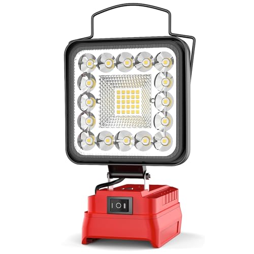 Akku Lampe für Einhell PXC 18V Akku, 48W 4800LM Led Arbeitsleuchte mit 2 USB für Camping, Autoreparâ€¦ – Miniatur
