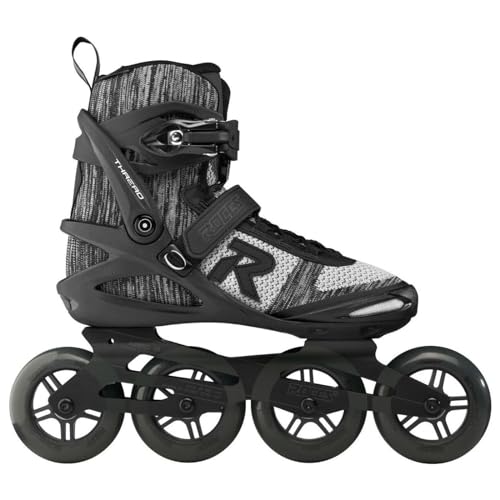 Roces Men's Thread TIF Lightweight Breathable Adjustable Fitness Ecology Outdoor 4 Wheel Inline Racing Skates with Easy Entry System & & Secure Closure, Supplied with Brake, Salt-N-Pepa, 10