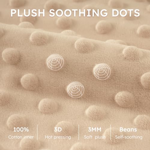 Image of Yoofoss Fleece Baby Sleep Sack 0-6 Months with Plush Dots, TOG 1.5 Baby Wearable Blanket with 2-Way Zipper, Cotton Toddler Sleep Sack Fleece