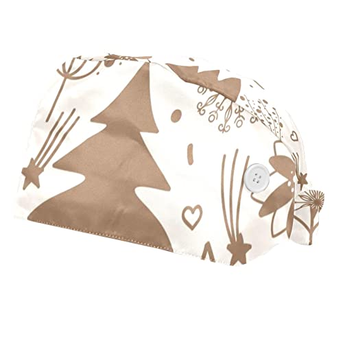 Casquette pour hommes femmes couvre-chef de travail Noël avec motif floral