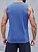 ZIWOCH Men's Sleeveless Tank Tops Crewneck Solid Loose Fit Shirt Blue