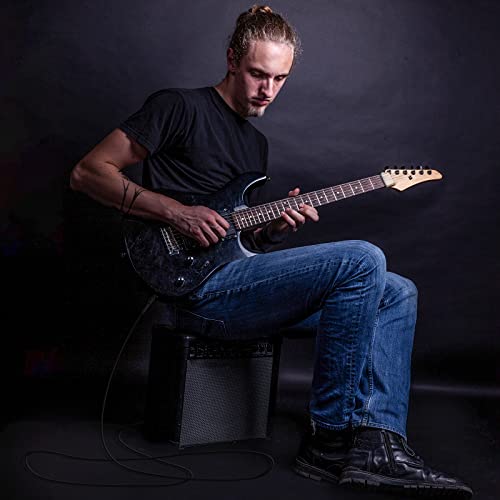 Hqgc Electric Guitar Cable 20 Ft, Guitar Amp Cord For Electric Instrument Cable Guitar Wire Guitar Cord Bass Amplifier Audio,Black(Straight To Straight) #TOP4