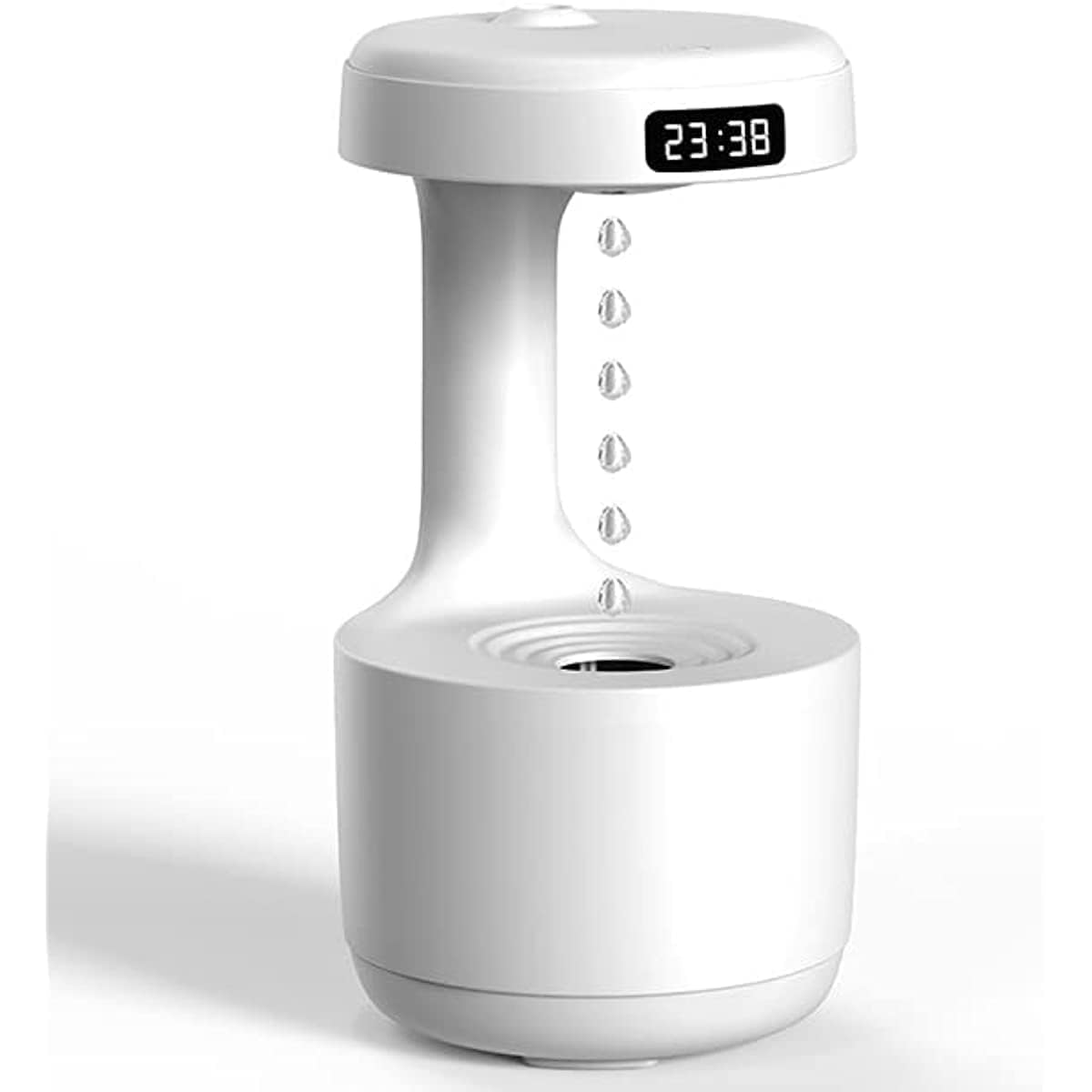 Lipzie〚𝑺𝒉𝒐𝒑 𝑨𝒏𝒅 𝑺𝒂𝒗𝒆〛 Upgrade Floating Water Machine Anti-Gravity Humidifier – Cool Mist Desktop with LED Clock Display, Auto Shutdown, 800ml Capacity, Silent Operation for Home/Office-image-3