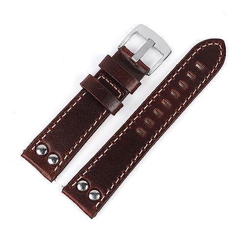 Bracelet de montre en cuir anti-transpiration à double trou 20mm 22mm