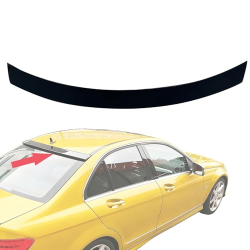 Rear Window Roof Spoiler Visor Wing Fit for Mercedes-Benz C-Class W204 2008-2014 C250/ C300/ C350/ C63 Sport Gloss Black Auto Exterior ABS Aerodynamic Styling