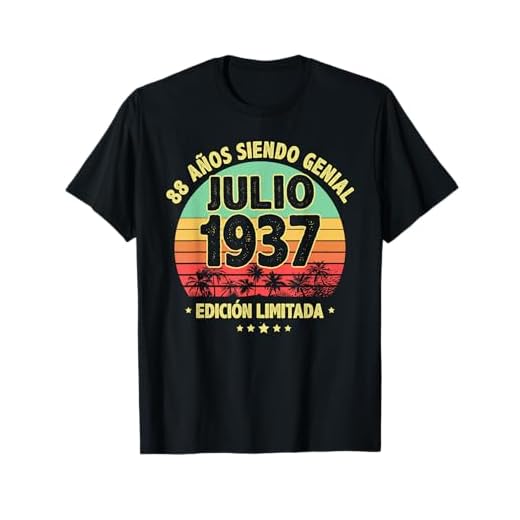 Julio 1937 88 Años Hombre Cumpleaños Regalo Julio 1937 Camiseta
