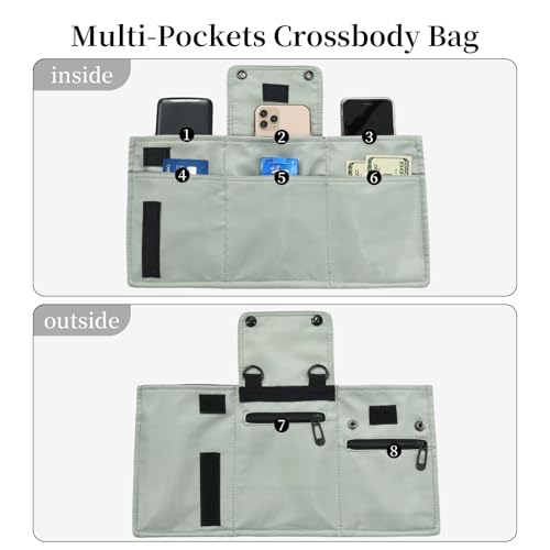 Anti Theft Travel Bag Small Crossbody Phone Purse Foldable Hidden Wallets Wander Bag with Multiple Pockets3