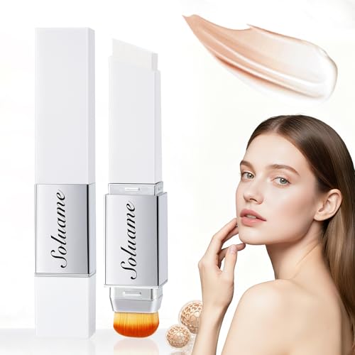 Image of Colour Changing Foundation Stick, Dual-Ended Full Coverage Foundation with Ultra-Fine Bristle Brush, Create a Charming Makeup Look, Suitable for All Skin Types 02# Natural 13g