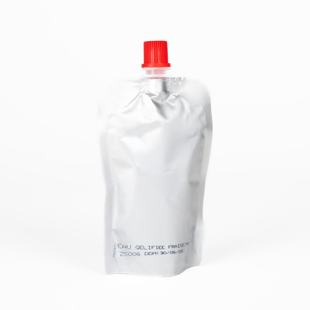 Nutrisens – Agua gelificada fresa – Sabor natural – Juego de 36 – Textura lisa – Sin azúcar – Práctico y transportable – Resistente a la amilasa