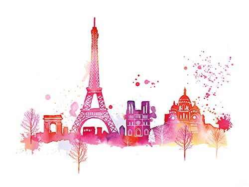 Toile imprimée multicolore Summer Thornton de 60 x 80 cm pour chambre cocooning