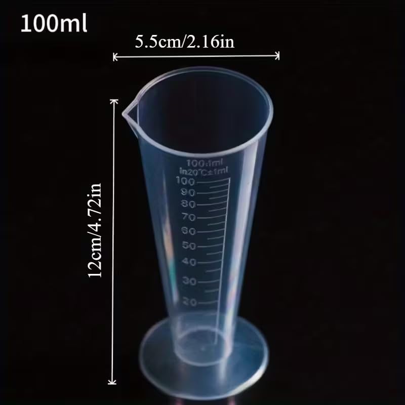 Vaso medidor transparente 100ml con escala miniatura 4
