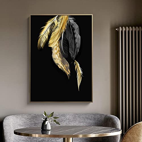 Lienzo de plumas abstractas para decorar el porche de casa moderna 3