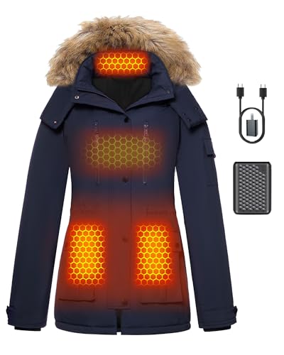 Women Graphene Heated Jacket Electric Warming Coat Christmas Xmas Birthday