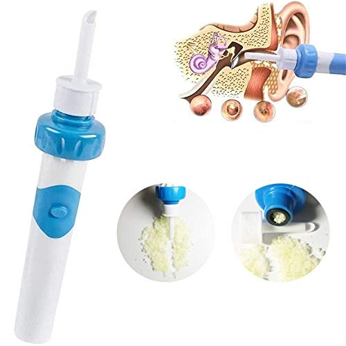 SHOUJIK Élimination du cérumen Kit De Nettoyant pour Oreille Électrique aspirateur de nettoyant à tête Molle électrique avec lumière LED pour Enfants bébés Adultes Cover