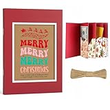MDPrints Global Christmas Gift Card Holder Book, Multi Gift Card Holder, Unique Xmas Giftcard Booklet for Holiday, Teacher, Friend, Kids (Merry Christmas 2)