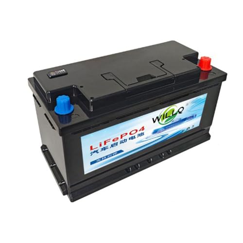 WILLQ Batería Litio Recargable para automóvil Arranque y Parada 12V 50Ah 60Ah 70Ah 80Ah 90Ah 100Ah 110Ah batería LiFePO4 automotriz de Alto Rendimiento sin Mantenimiento,60038 h8 100ah