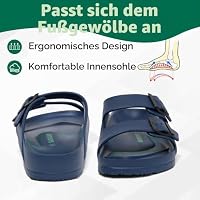 SAGUARO Eva Hausschuhe Herren Pantoletten Damen Leicht Gr.44 – Ansicht 5
