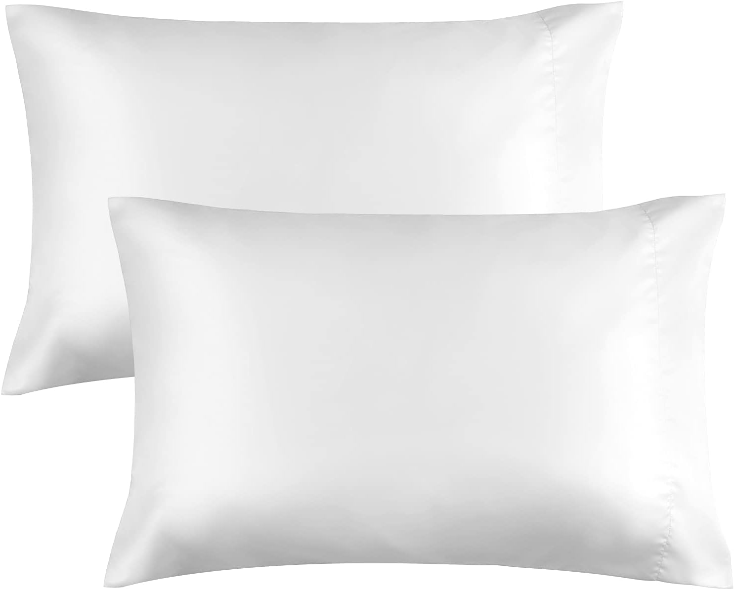 BEDELITE Ultra Soft Pillow Cases King Size Set of 2, Upgraded Silky Lyocell & Brushed Microfiber Pillowcase, Wrinkle Resistant Double-Sided Cooling Pillow Cases(20x40, White)