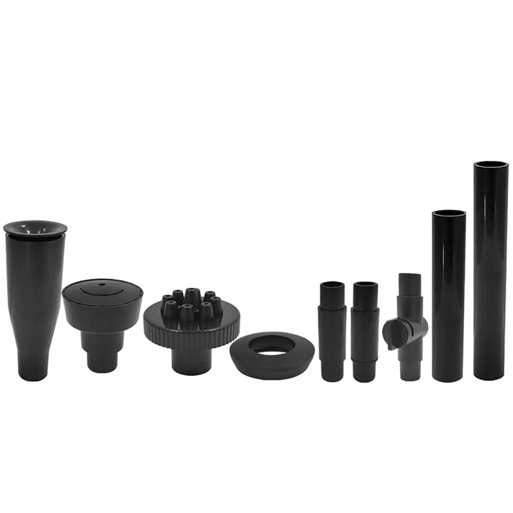Garvee Kit Complet de 9 Buses pour Pompe de Fontaine – Réglage précis des Jets d'eau – Accessoires Polyvalents pour Bassin de Jardin, étang et Aquarium – Compatible Pompe Submersible – Couleur : Noir