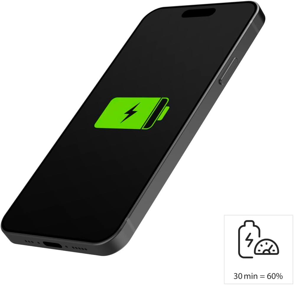 Test complet du Hama 20W Chargeur USB C Rapide Compatible iPhone, Samsung, MacBook - [PD + QC 3.0] [Recharge Optimisée] [1 Port USB C / 1 Port USB A] Blanc - Gros plan des ports et de la texture — vue 10