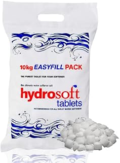 HSD HYDROSOFT Salt Softener Tablets 10Kg Bag Laundry Water Softener, Compatible to All Water Softener Washing Machine, 100% Genuine British Salt Tablet for Water Softener Premium Quality (1 Bag)