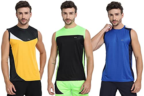 Image of FTX Men's Dri-Fit Round Neck T-Shirt - Black, Gold, Royal Blue (709 6-709 8-709 9)