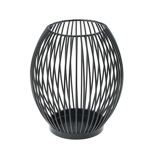 SM SunniMix Eisendraht Teelichthalter Kerzenhalter Kerzenständer Laterne Ornament, Metall, Schwarz - S
