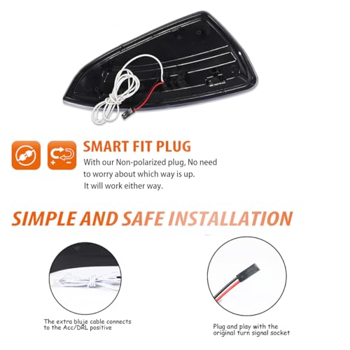 Luces LED de señal lateral para espejo ADIIL para Benz C-Class W204 miniatura 4