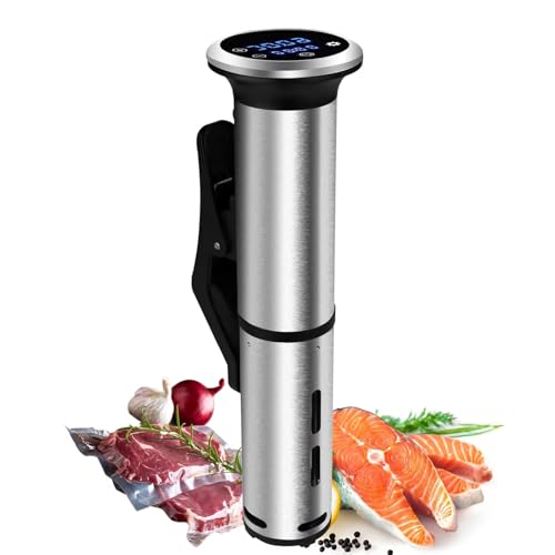 HmLotd Low Temperature Slow Cooker, Vacuum Low Temperature Cooking Machine, Touch Screen Panel Design, 360° Circulating Heating, Easy to Disassemble for Beef, Chicken, Vegetables