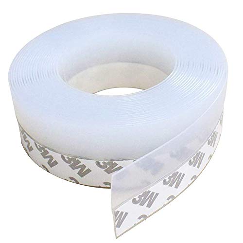 Burlete bajo Puerta Silicona Transparente Tira de Sellado Puertas Autoadhesiva para Puerta Ventana Aislamiento Acústico a Prueba de Viento Prueba de Polvo 5M/35mm Cover