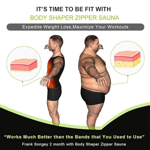 Corrector de postura de clavícula ajustable para hombre, quemador de grasa, camiseta sin mangas de compresión, faja moldeadora de hombro, soporte lumbar, chaleco de entrenamiento de cintura (negro, - imagen 8