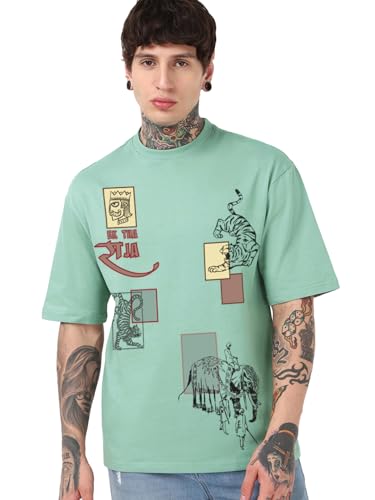 Image of Bewakoof Men's Cartoon Oversized Fit T-Shirt